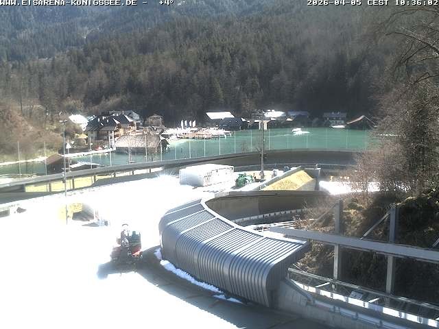 Archiv Foto Webcam Bobbahn mit Blickrichtung Königssee