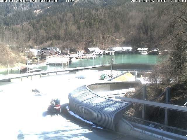 Archived image Webcam Bobsled run Koenigssee