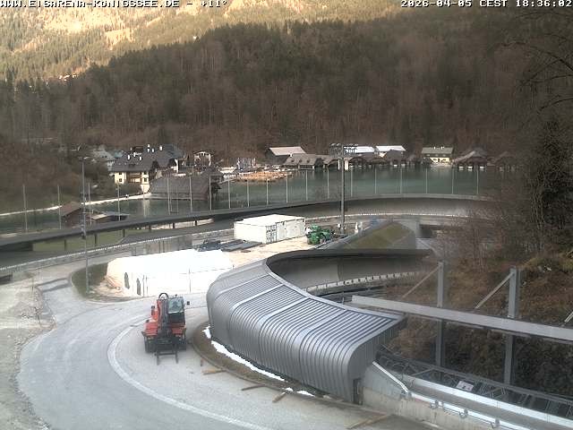 Archiv Foto Webcam Bobbahn mit Blickrichtung Königssee