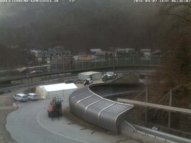 Archived image Webcam Bobsled run Koenigssee