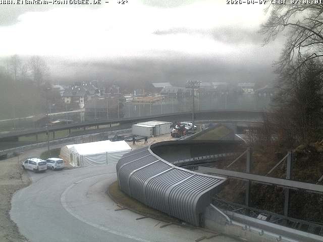 Archived image Webcam Bobsled run Koenigssee