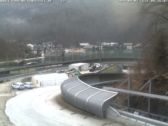 Archived image Webcam Bobsled run Koenigssee