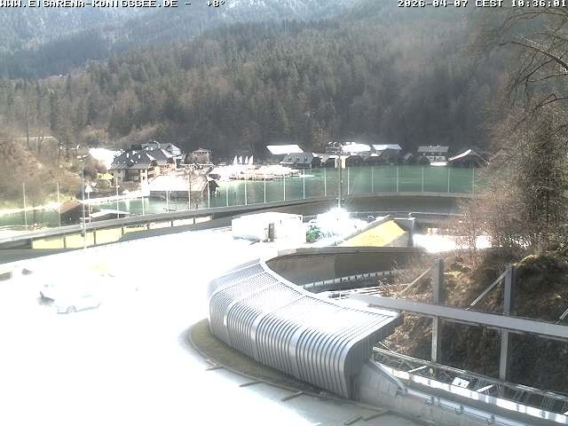 Archived image Webcam Bobsled run Koenigssee