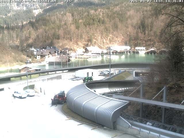 Archiv Foto Webcam Bobbahn mit Blickrichtung Königssee