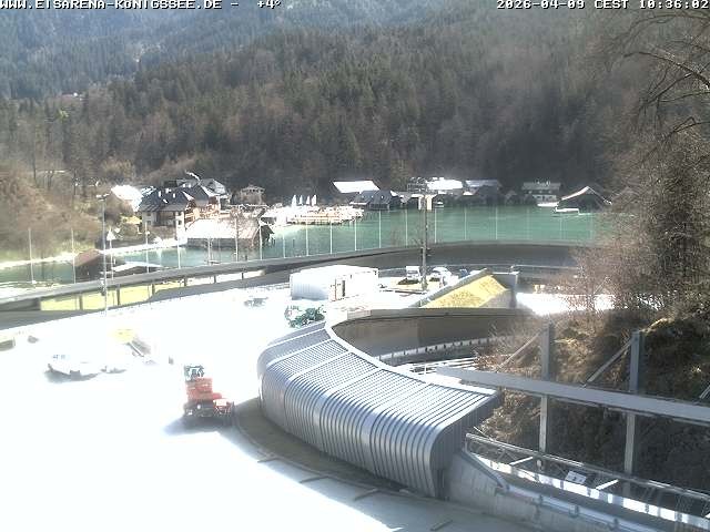 Archiv Foto Webcam Bobbahn mit Blickrichtung Königssee