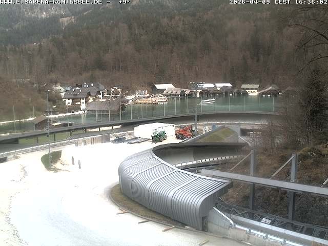 Archiv Foto Webcam Bobbahn mit Blickrichtung Königssee
