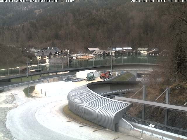 Archiv Foto Webcam Bobbahn mit Blickrichtung Königssee
