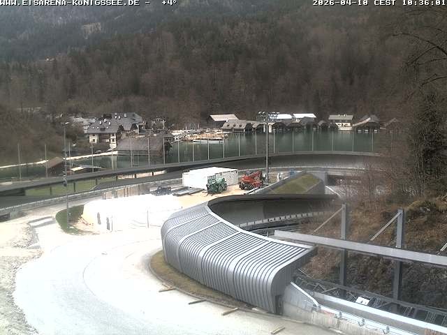 Archiv Foto Webcam Bobbahn mit Blickrichtung Königssee