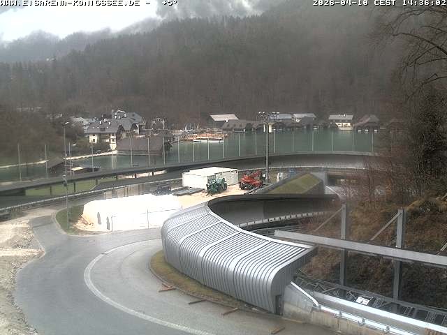 Archiv Foto Webcam Bobbahn mit Blickrichtung Königssee