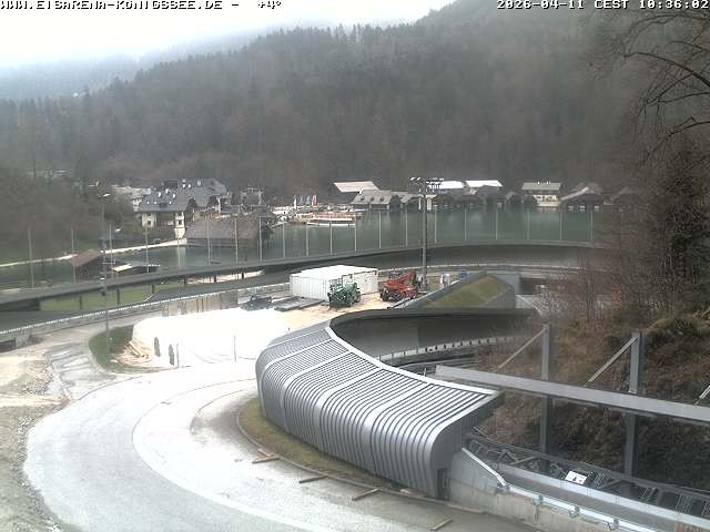 Archived image Webcam Bobsled run Koenigssee