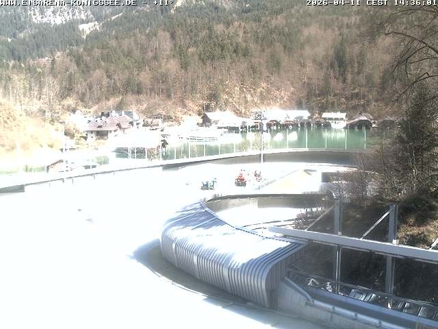 Archived image Webcam Bobsled run Koenigssee