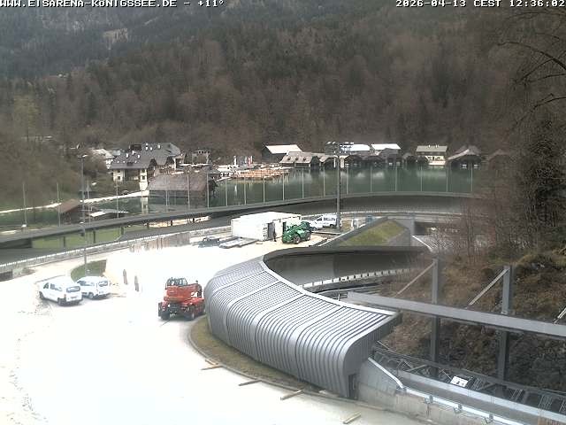 Archived image Webcam Bobsled run Koenigssee