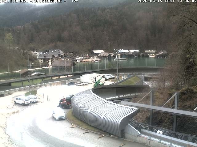 Archiv Foto Webcam Bobbahn mit Blickrichtung Königssee
