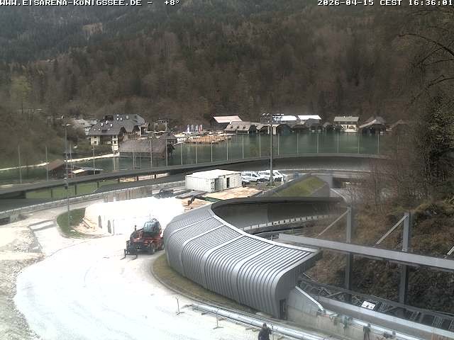 Archiv Foto Webcam Bobbahn mit Blickrichtung Königssee
