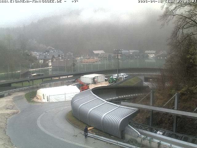 Archiv Foto Webcam Bobbahn mit Blickrichtung Königssee