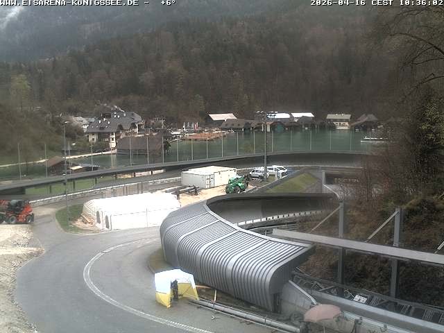 Archiv Foto Webcam Bobbahn mit Blickrichtung Königssee