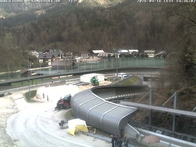 Archiv Foto Webcam Bobbahn mit Blickrichtung Königssee