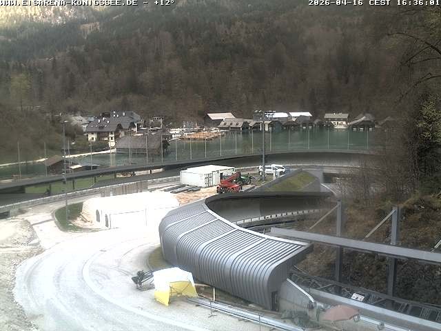 Archiv Foto Webcam Bobbahn mit Blickrichtung Königssee
