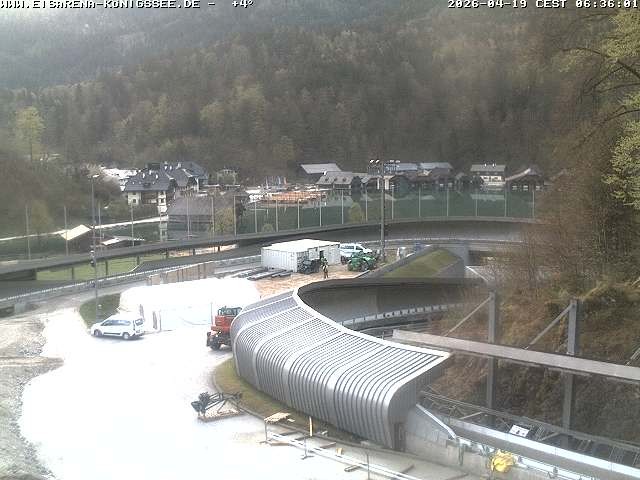 Archived image Webcam Bobsled run Koenigssee