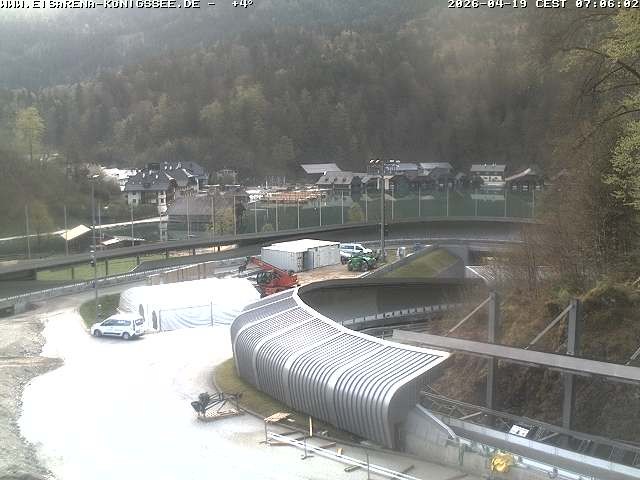 Archived image Webcam Bobsled run Koenigssee