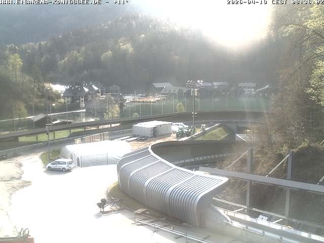 Archived image Webcam Bobsled run Koenigssee