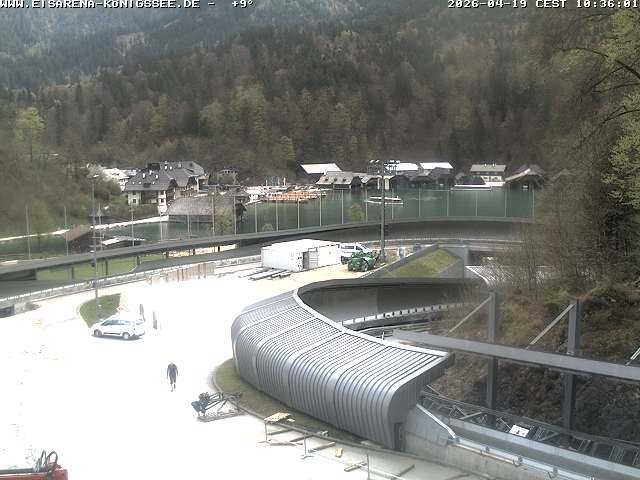 Archived image Webcam Bobsled run Koenigssee