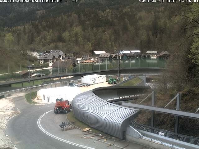 Archiv Foto Webcam Bobbahn mit Blickrichtung Königssee