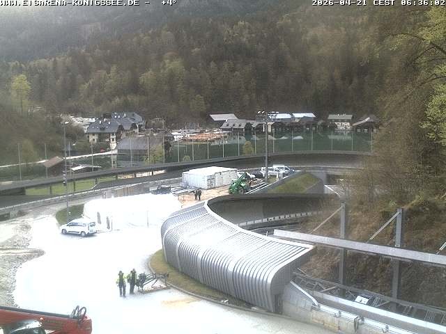 Archiv Foto Webcam Bobbahn mit Blickrichtung Königssee