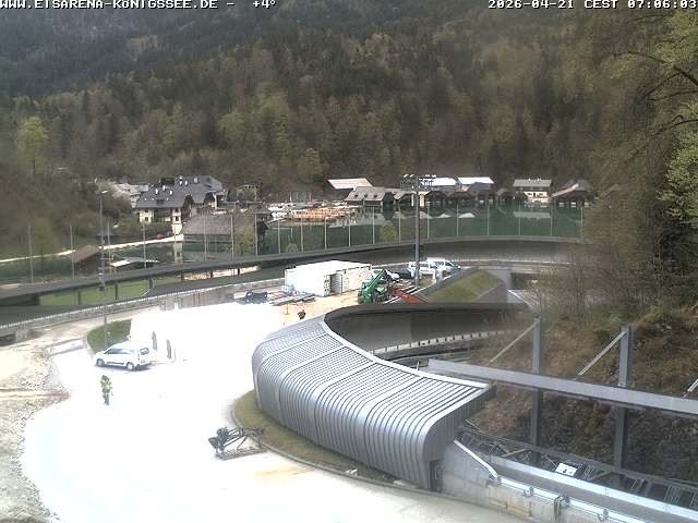 Archiv Foto Webcam Bobbahn mit Blickrichtung Königssee