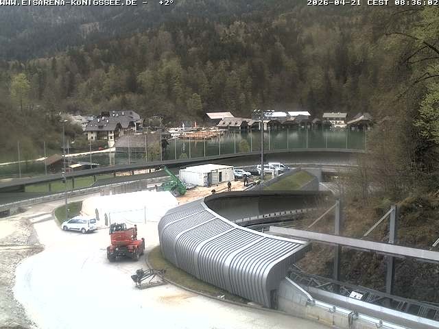 Archiv Foto Webcam Bobbahn mit Blickrichtung Königssee