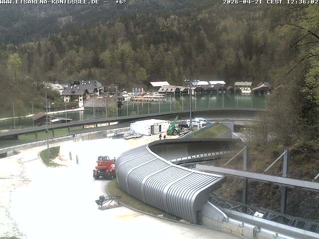 Archiv Foto Webcam Bobbahn mit Blickrichtung Königssee