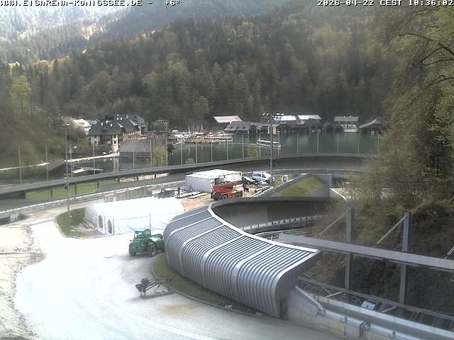 Archiv Foto Webcam Bobbahn mit Blickrichtung Königssee