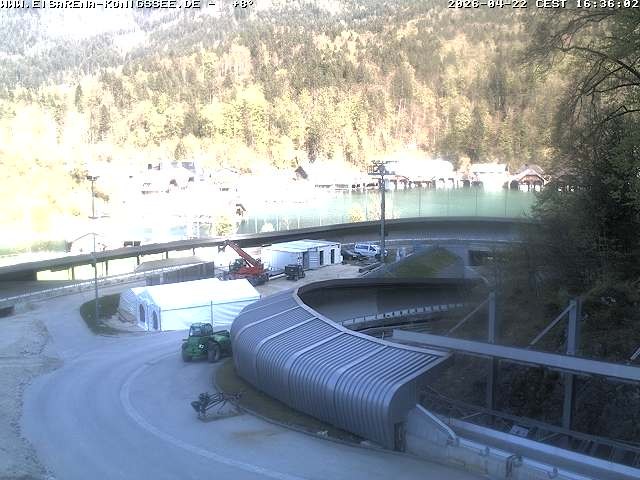 Archiv Foto Webcam Bobbahn mit Blickrichtung Königssee