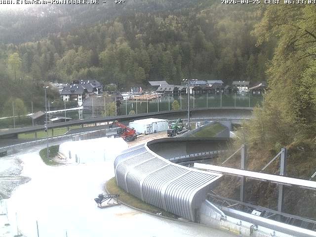 Archived image Webcam Bobsled run Koenigssee
