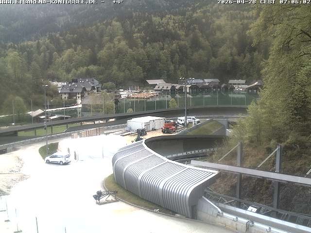Archiv Foto Webcam Bobbahn mit Blickrichtung Königssee