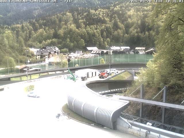 Archiv Foto Webcam Bobbahn mit Blickrichtung Königssee