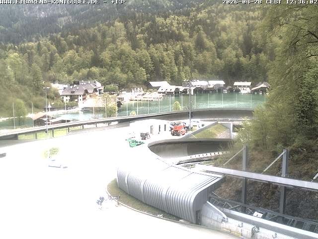 Archiv Foto Webcam Bobbahn mit Blickrichtung Königssee