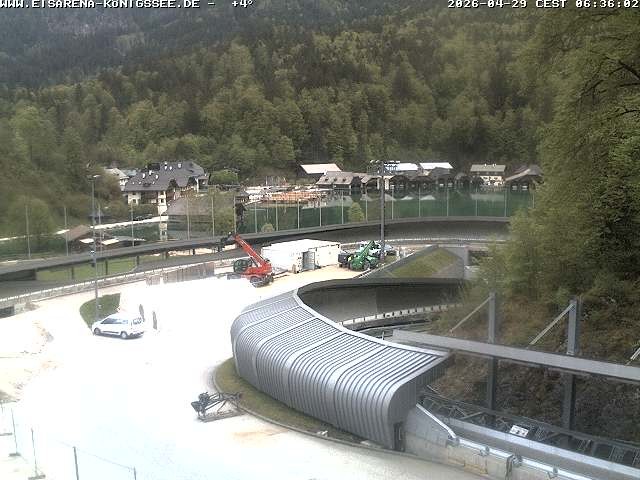 Archiv Foto Webcam Bobbahn mit Blickrichtung Königssee