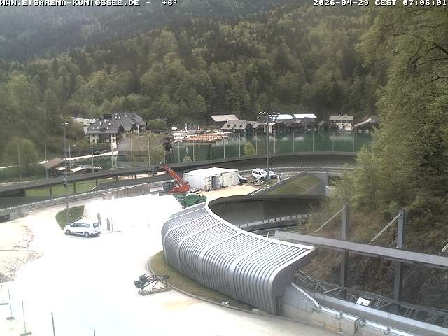 Archiv Foto Webcam Bobbahn mit Blickrichtung Königssee