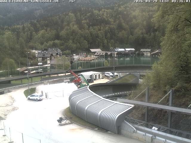 Archiv Foto Webcam Bobbahn mit Blickrichtung Königssee