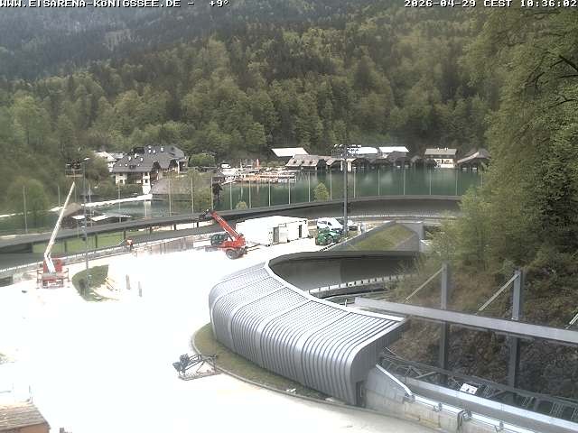 Archiv Foto Webcam Bobbahn mit Blickrichtung Königssee
