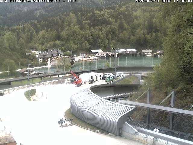 Archiv Foto Webcam Bobbahn mit Blickrichtung Königssee