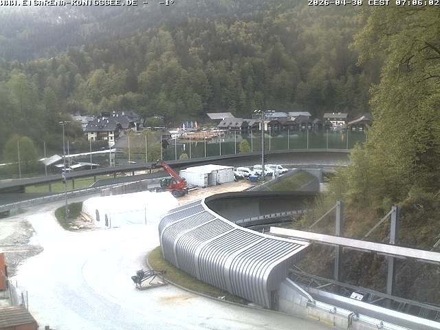 Archiv Foto Webcam Bobbahn mit Blickrichtung Königssee