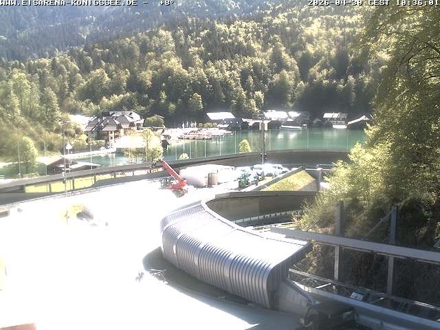 Archiv Foto Webcam Bobbahn mit Blickrichtung Königssee