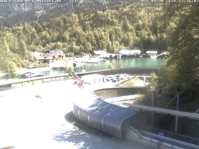 Archiv Foto Webcam Bobbahn mit Blickrichtung Königssee