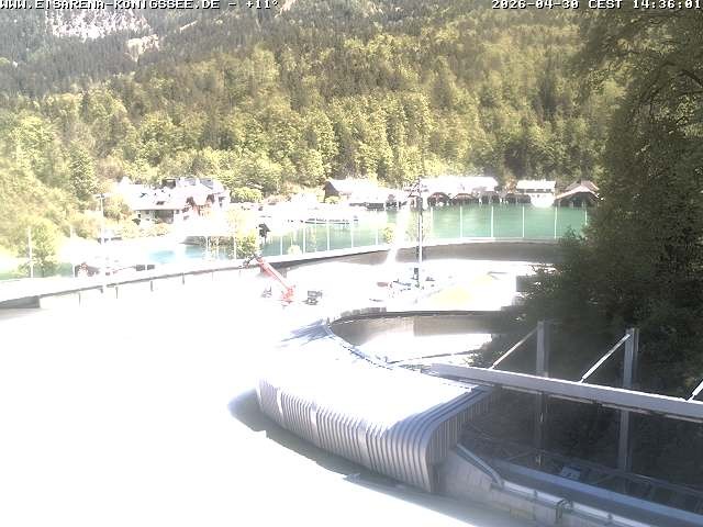 Archiv Foto Webcam Bobbahn mit Blickrichtung Königssee