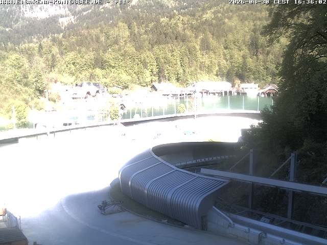 Archiv Foto Webcam Bobbahn mit Blickrichtung Königssee
