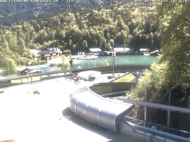 Archiv Foto Webcam Bobbahn mit Blickrichtung Königssee