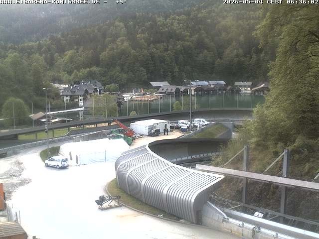 Archiv Foto Webcam Bobbahn mit Blickrichtung Königssee