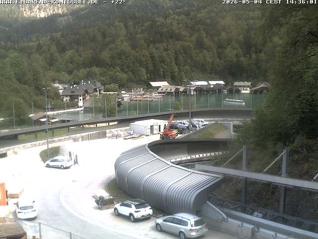 Archiv Foto Webcam Bobbahn mit Blickrichtung Königssee